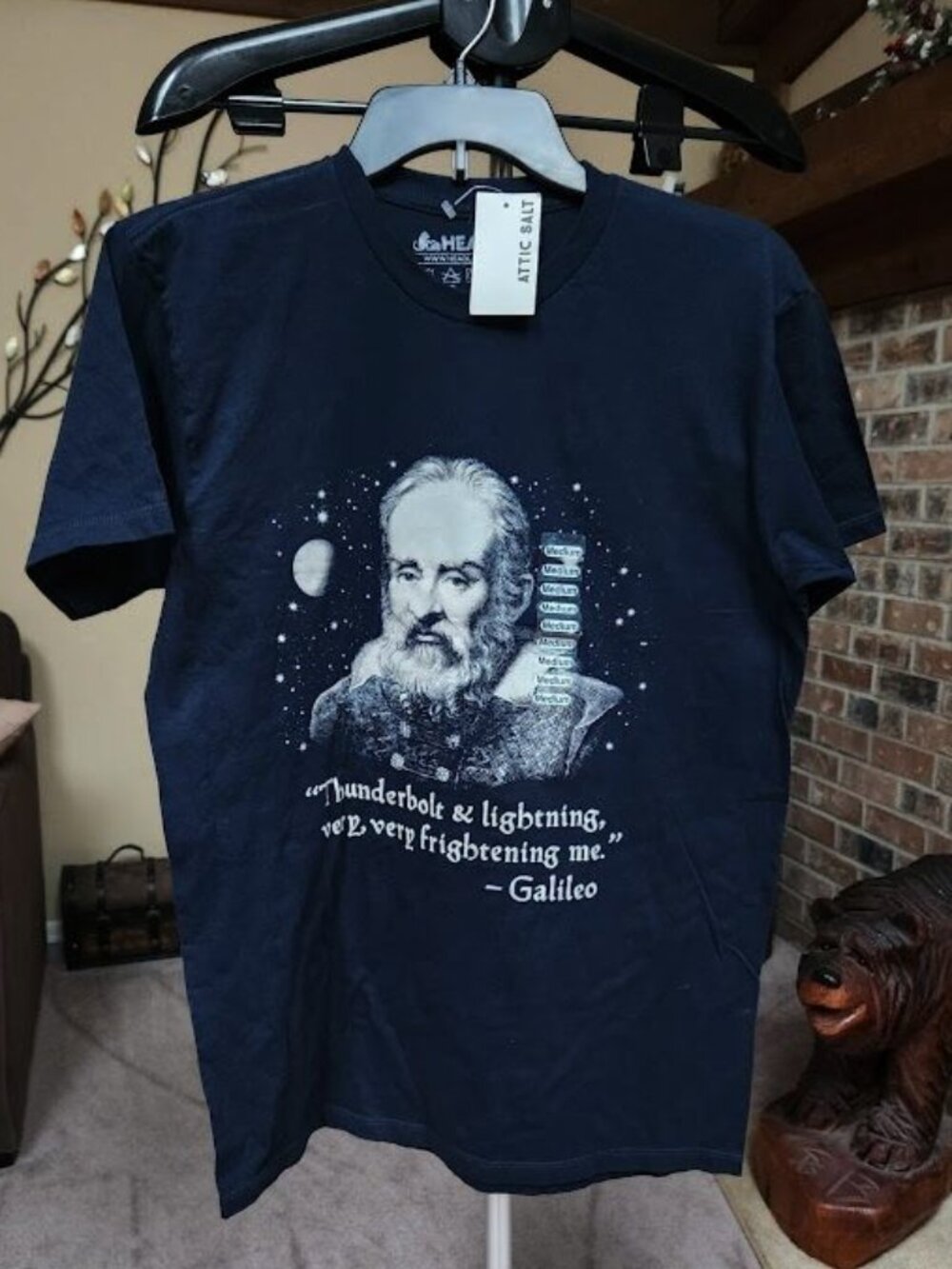 NWT Headline sz medium Galileo saying unisex shirt